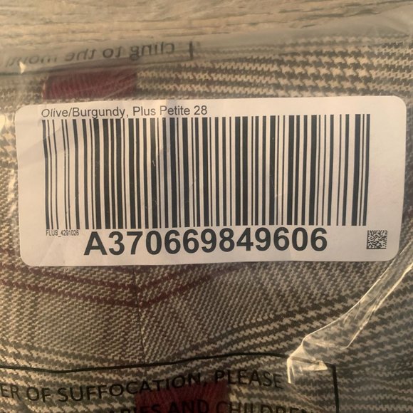 NWT G.I.L.I. PETITE WIDE LEG PLAID PANTS OLIVE/BURGUNDY STRIPE-VARIOUS SIZES - Picture 11 of 16